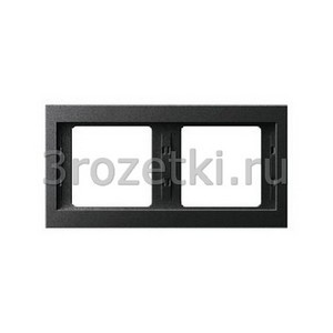 3rozetki.ru - Berker - K.1. - [13637006] Рамка 2 постовая пластик, горизонтальная (антрацит).