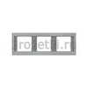 [13737004] Рамкa 3 постовая металл, горизонтальная (нержавеющая сталь) <Berker-K.5.>