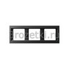 [13737006] Рамка 3 постовая пластик, горизонтальная (антрацит) <Berker-K.1.>