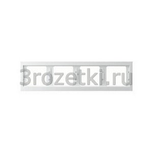 3rozetki.ru - Berker - K.1. - [13837009] Рамка 4 постовая пластик, горизонтальная (белый глянец).
