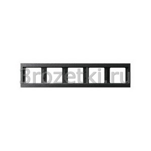 3rozetki.ru - Berker - K.1. - [13937006] Рамка 5 постовая пластик, горизонтальная (антрацит).