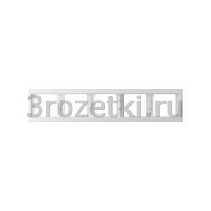 3rozetki.ru - Berker - K.1. - [13937009] Рамка 5 постовая пластик, горизонтальная (белый глянец).