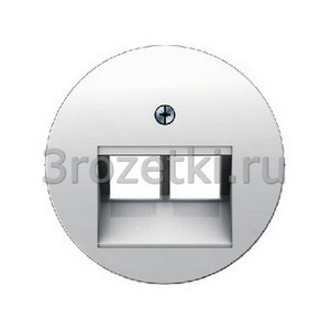 3rozetki.ru - Berker - R - [14092089] Лицевая панель двойной информационной розетки UAE 2xRJ11/12/RJ45 (белый глянец).