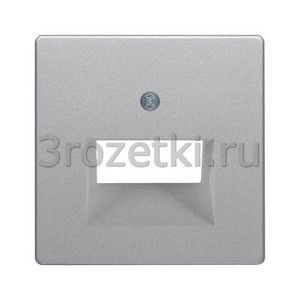 3rozetki.ru - Berker - Q - [14096084] Лицевая панель двойной информационной розетки UAE 2xRJ11/12/RJ45 (алюминиевый бархат).