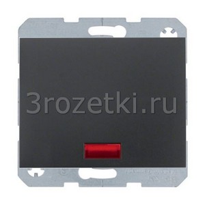 3rozetki.ru - Berker - K.1. - [] Выключатель 1-клавишный проходной с подсветкой (антрацит).
