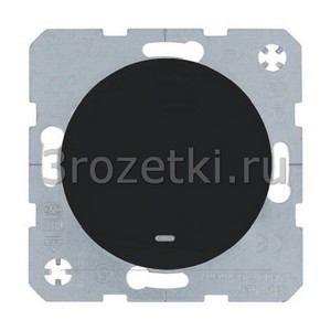 3rozetki.ru - Berker - R - [] Выключатель 1-клавишный проходной с подсветкой (чёрный глянец).
