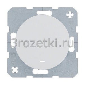 3rozetki.ru - Berker - R - [] Выключатель 1-клавишный проходной с подсветкой (белый глянец).
