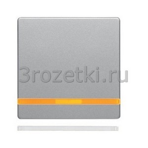 3rozetki.ru - Berker - Q - [16216084] Клавиша 1я с линзой подсветки (алюминиевый бархат).