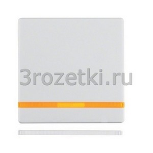 3rozetki.ru - Berker - Q - [16216089] Клавиша 1я с линзой подсветки (белый бархат).