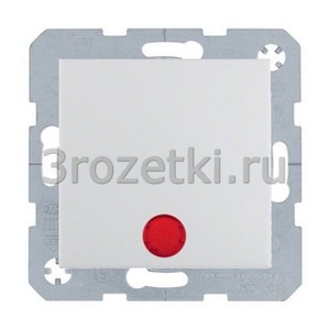 3rozetki.ru - Berker - S.1. - [] Выключатель 1-клавишный проходной с подсветкой (белый глянец).