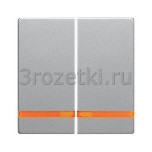 3rozetki.ru - Berker - Q - [16276084] Клавиша 2я с линзой подсветки (алюминиевый бархат).