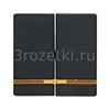 [16276086] Клавиша 2я с линзой подсветки (антрацитовый бархат) <Berker-Q>