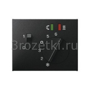 3rozetki.ru - Berker - K.1. - [16727106] Лицевая панель терморегулятора систем ''Теплый пол'' механического (антрацит).