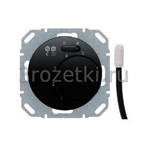 3rozetki.ru - Berker - R - [20342045] Регулятор систем ''теплый пол'' механический (чёрный глянец).