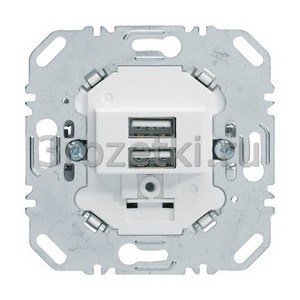 3rozetki.ru - Berker - [260209] Механизм зарядного устройства USB 2х1500мА/1х3000мА (белый матовый).