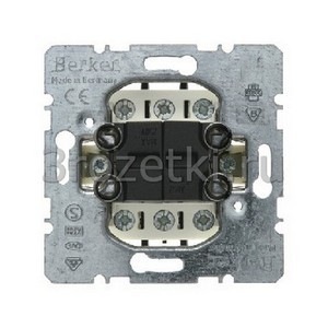 3rozetki.ru - Berker - [303808] Механизм выключателя 2клавишный проходной (универсальный).
