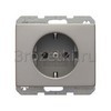 [47157004] Розетка SCHUKO с з/к (нержавеющая сталь) <Berker-K.5.>