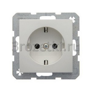 3rozetki.ru - Berker - S.1. - [47238989] Розетка SCHUKO с з/к, со шторками ''защита от детей'' (белый глянец).