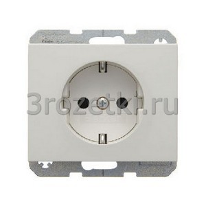 3rozetki.ru - Berker - K.1. - [47357009] Розетка SCHUKO с з/к, со шторками ''защита от детей'' (белый глянец).