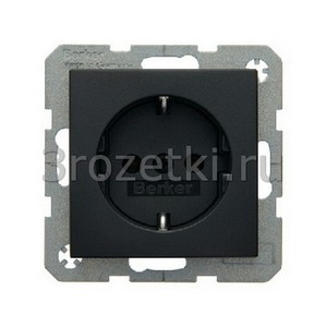 3rozetki.ru - Berker - S.1. - [47431606] Розетка SCHUKO с з/к (антрацитовый матовый ).