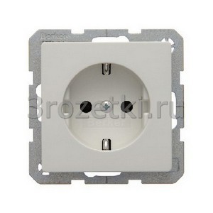 3rozetki.ru - Berker - Q - [47436089] Розетка SCHUKO с з/к (белый бархат).