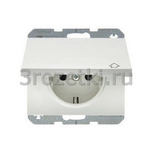 3rozetki.ru - Berker - K.1. - [47517109] Розетка SCHUKO с з/к, с крышкой (белый глянец).