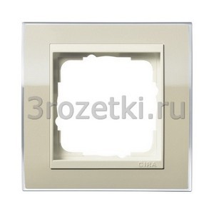 3rozetki.ru - Gira - Event Clear - [0211771] Рамка 1 постовая акрил вставка кремовая (песочный).