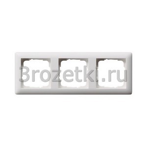 3rozetki.ru - Gira - Standart 55 - [021304] Рамка 3 постовая пластик, вертикальная/горизонтальная (белый матовый).