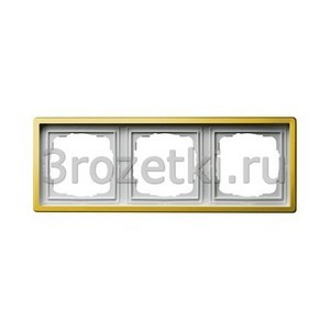 3rozetki.ru - Gira - [0213113] Снято с поставок Gira F100 Рамка, Латунь 3-ая.