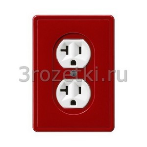 3rozetki.ru - Gira - [049643] Розетка двойн. американский стандарт, 2пол.+125B, NEMA 5-20R.