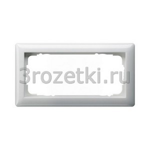 3rozetki.ru - Gira - [100203] Рамка 2 постовая без перегородки (белый матовый).