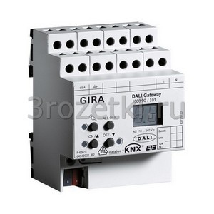 3rozetki.ru - Gira - [106000] Шлюз DALI instabus KNX/EIB с ручным управлением.