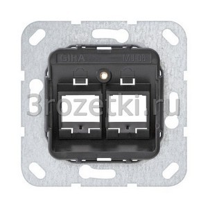 3rozetki.ru - Gira - [560600] Опорное кольцо Modular Jack 6 2 местный.