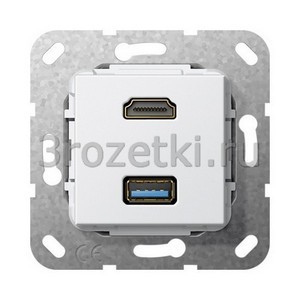 3rozetki.ru - Gira - [567803] Разъем HDMI, USB 3.0 A.