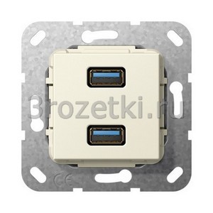 3rozetki.ru - Gira - [568401] Разъем USB 3.0 A 2 местн..