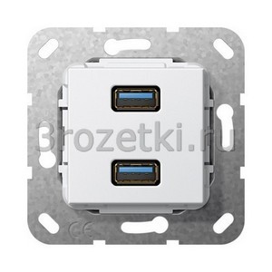 3rozetki.ru - Gira - [568403] Разъем USB 3.0 A 2 местн..