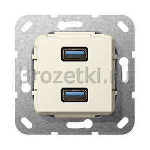 3rozetki.ru - Gira - [568501] Разъем USB 3.0 A 2 местн..