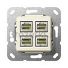 [569901] Разъем MJ RJ45 Cat 6A 10 GB 4 местн. LSA Plus <Gira>