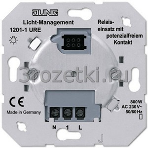 3rozetki.ru - Jung - [1201-1URE] Релейная вставка (сухие контакты), 1 канал.