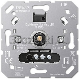 3rozetki.ru - Jung - [1730DD] Роторный диммер стандарт LED.