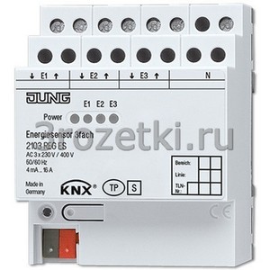 3rozetki.ru - Jung - [2103REGES] KNX энергодатчик, 3 группы REG.