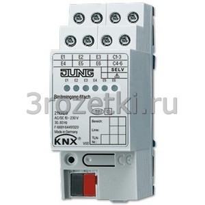 3rozetki.ru - Jung - [2116REG] KNX ввод бинарный, 6 групп.