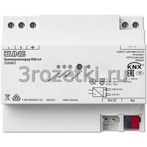 3rozetki.ru - Jung - [21280REG] KNX блок питания, 1280 мA.