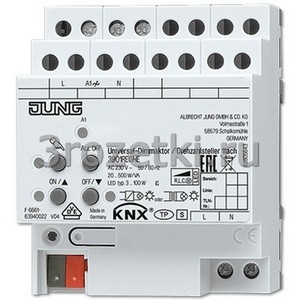 3rozetki.ru - Jung - [3901REGHE] KNX универсальный LED диммер / регулятор оборотов, 1 группа.