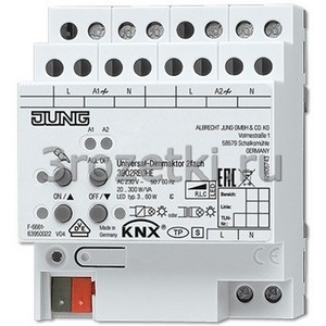 3rozetki.ru - Jung - [3902REGHE] KNX LED диммер «универсальный», 2 группы.