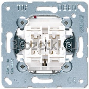 3rozetki.ru - Jung - [501-2USI] Балансирный выключатель 10 A / 250 В ~, двухклавишный, отдельные фазы.