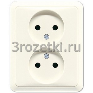 3rozetki.ru - Jung - [5010KIU] 2-ная розетка без заземления 16 A / 250 B ~, слоновая кость.