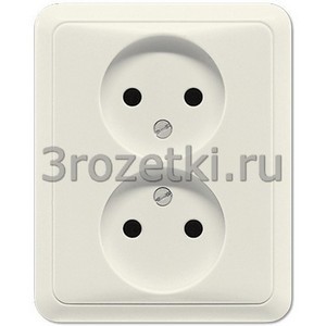 3rozetki.ru - Jung - [5010U] 2-ная розетка без заземления 16 A / 250 B ~, слоновая кость.