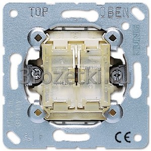 3rozetki.ru - Jung - [509TU] Самовозвратный выключатель 10 A / 250 В ~, двухклавишный (проходной).