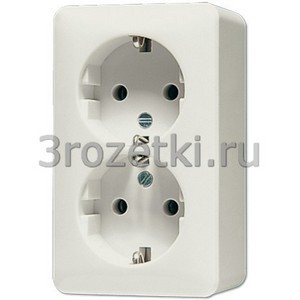 3rozetki.ru - Jung - [6020KIA] SCHUKO®-розетка 16 A / 250 B ~, с дополнительной защитой, слоновая кость.